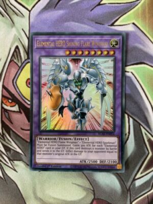 BLAR-EN054 Elemental Hero Shining Flare Wingman Ultra Rare 1st Edition NM Yugioh-image