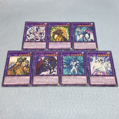 Yugioh Elemental HERO Dark Neos Jaden Yuki 1st Ed 7 Card Fusion Set NM SGX4-image