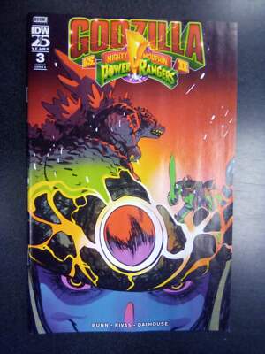 Godzilla vs. The Mighty Morphin Power Rangers II #3 Cover A (Rivas) Comic Book-image