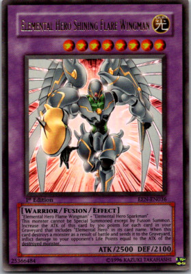 EEN-EN036 Elemental Hero Shining Flare Wingman Ultra Rare 1st Edition NM Yugioh-image