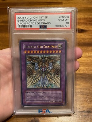 YUGIOH PSA 10 GEM MINT ELEMENTAL HERO DIVINE NEOS Secret Rare CSOC-EN098 1st Ed-image