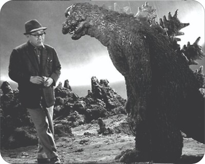Godzilla Behind the Scene Mouse Pad Stunning Photos AI Drawing Mousepad-image