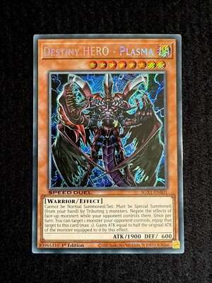 🔥YUGIOH • DESTINY HERO - PLASMA • SECRET RARE • SGX1-ENB01 • 1st ED • NM🔥-image