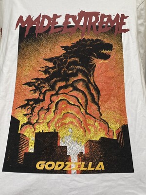 Made EXTREME large White Godzilla T-shirt Perfect condition Japanese streetwear-image
