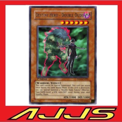 YuGiOh - Destiny Hero - Double Dude DP05-EN005 - Rare - 1st Edition - NM/M-image
