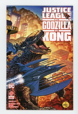 Justice League vs Godzilla vs Kong #1 Johnson Cover A NM+ 9.6 2023 DC Comics-image