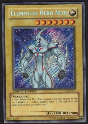Yugioh Elemental HERO Neos CT03-EN001 Secret Rare Limited - MP-image