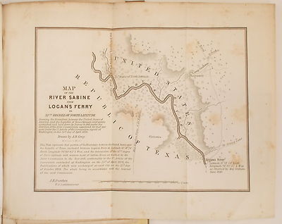 1842 REPUBLIC OF TEXAS: SIX MAPS & REPORT ON THE BORDER President John Tyler-image