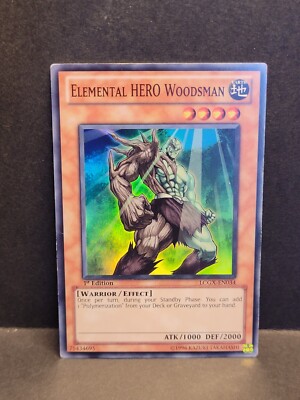 Yu-gi-oh! TCG Elemental Hero Woodsman LCGX-EN034 1st Edition Super Rare-image