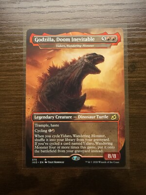 MTG - Ikoria - Godzilla, Doom Inevitable Borderless Extended Art Rare #375 - NM!-image