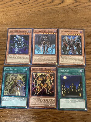 Yugioh Cards Destiny Hero Plasma Dogma Diamond Dynatag Holos Set With Bonus Gift-image