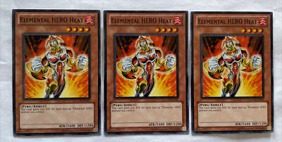 3X Elemental HERO Heat - LCGX-EN037 - Common - Unlimited Edition Lightly Played-image