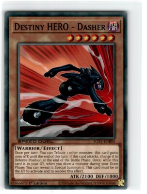 2020 Yu-Gi-Oh! Speed Duel Destiny Hero-Dasher Common SGX1-ENB05 Moderately-image