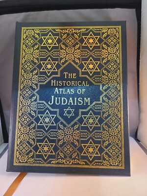 THE HISTORICAL ATLAS OF JUDAISM by Dr. Ian Barnes Edited J Bacon Leather Bound-image