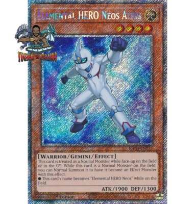 Yugioh! 1x Elemental HERO Neos Alius RA03-EN184 Platinum Secret Rare 1st Ed NM-image