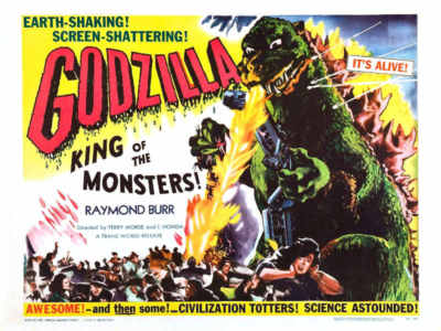 1956 GODZILLA VINTAGE MOVIE POSTER PRINT 36x48 BIG 9MIL PAPER-image