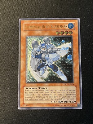 YUGIOH! EURO Elemental Hero Bubbleman CRV-EN014 Ultimate Rare Unlimited-image