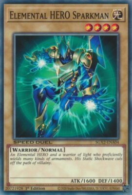 Yugioh! Elemental HERO Sparkman - SGX2-ENA04 - Common - 1st Edition Near Mint, E-image