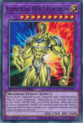 Yugioh! Elemental HERO Electrum - SGX2-ENA22 - Common - 1st Edition Near Mint, E-image