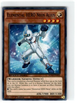 2020 Yu-Gi-Oh! Speed Duel Elemental hero Neos Alius Common SGX4-ENA02 Moderately-image