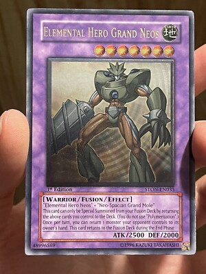 Ultimate Rare 1st Ed. ELEMENTAL HERO GRAND NEOS YuGiOh STON-EN035 NM-image