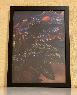 GODZILLA MEGAGUIRUS framed clear file poster Yuji Kaida art work picture Japan-image