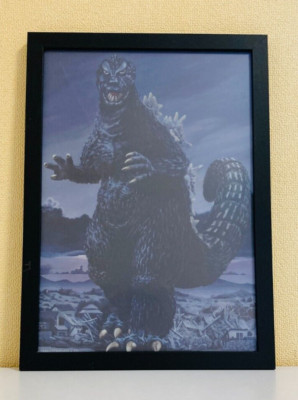 Godzilla,framed clearfile art print board,Yuji Kaida,12.20×8.7in,Wall hanging-image
