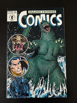 DARK HORSE COMICS #11 - ART ADAMS GODZILLA PREDATOR ALIEN COVER VF+/NM--image