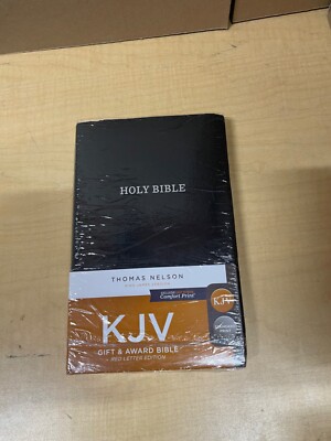 6 KJV, Gift and Award Bible, Imitation Leather, Black Leatherette New Sealed-image