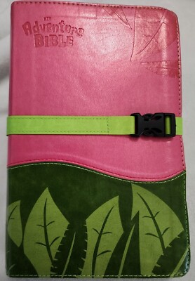 The Adventure Bible NIV Pink Green Italian Duo-Tone Faux Leather ZonderKidz 2011-image