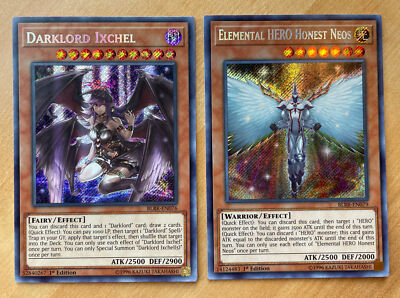 2 Card LOT Elemental HERO Honest Neos BLRR-EN079 + BLRR-EN076 Secret Rare Yugioh-image