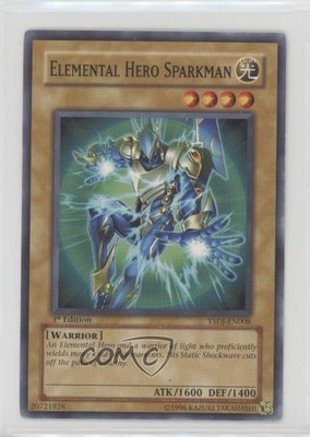 2007 Yu-Gi-Oh! Jaden Yuki Starter Deck 1st Edition Elemental HERO Sparkman 0yj1-image