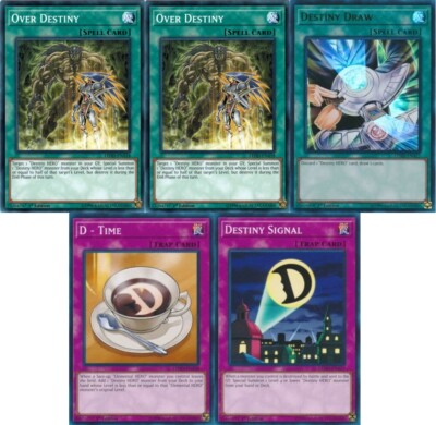 Yu-gi-oh! Over Destiny Destiny Draw D-Time Destiny Signal LEHD NM 1st Ed Common-image