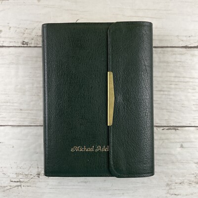Holy Bible KJV Compact Snap Vintage Green Leather Red Letter Nelson 1972 344SG-image