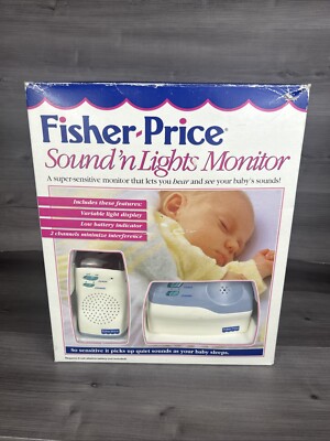 Vintage 90s Fisher Price Baby Monitor Sound 'N Lights Monitor New-image