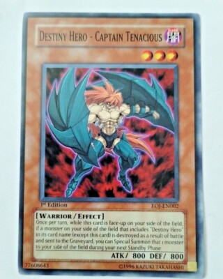 YuGiOh Destiny Hero - Captain Tenacious Enemy of Justice EOJ-EN002 1st EOJ-EN002-image