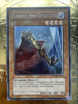 Elemental Hero Captain Gold Ultimate Rare Fotb-en014 (1)-image
