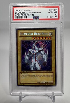 Yu-Gi-Oh! 2006 Elemental Hero Neos CT03-EN001 Collectors Tin PSA 10-image