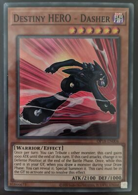 YuGiOh Destiny Hero - Dasher Super Rare OP18-EN004-image