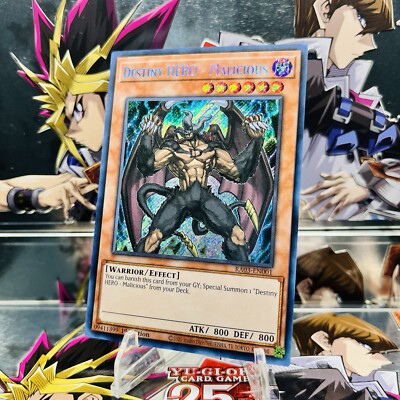 Yugioh Destiny HERO - Malicious RA03-EN001 Secret Rare 1st Ed Near Mint-image