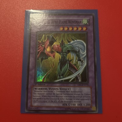 Elemental Hero Flame Wingman DP1-EN010! Super Rare 1st Edition NM/VLP!-image