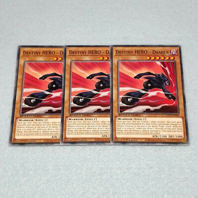 Yugioh Destiny HERO - Dasher SGX1 1st Edition Common 3 Card Set NM-image