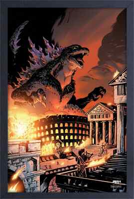 GODZILLA RAGE ACROSS TIME 12x18 FRAMED GELCOAT POSTER CLASSIC ARTWORK MOVIE GIFT-image