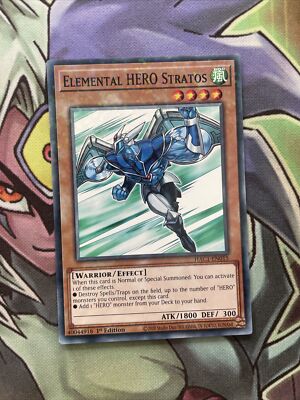 HAC1-EN015 Elemental HERO Stratos Duel Terminal Foil 1st Edition NM Yugioh Card-image