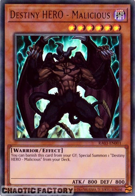 YUGIOH RA03-EN001 Destiny HERO - Malicious Ultra Rare 1st Edition NM-image