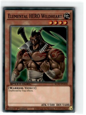 2020 Yu-Gi-Oh! Speed Duel Elemental Hero Wildheart Common SGX2-ENA10 Moderately-image