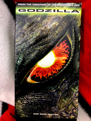 Godzilla (VHS, 1998) comes With 4 Cards Of The Art Of Godzilla  : Good Condition-image