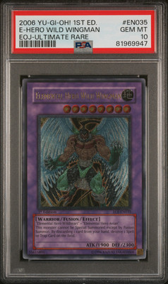 Elemental Hero Wild Wingman Yugioh 2006 EOJ-EN035 Ultimate Rare 1st PSA 10-image