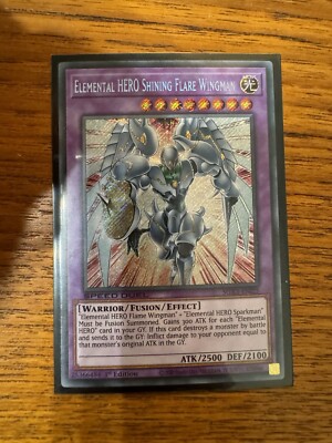 NM Elemental HERO Shining Flare Wingman - SGX3-ENI25 - Secret Rare 1st yugioh-image
