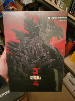 Godzilla 1000 piece Puzzle Godzilla / Phantom City Creative Poster Art NEW MONDO-image